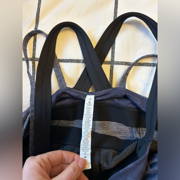 Lululemon Women’s Tank Top with Built In Sports Bra Athletic Wear Navy Size 10 - Picture 3 of 7